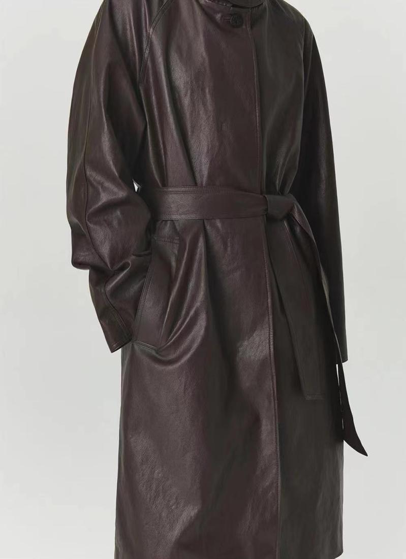 100% oversized leather coat | Womens Coats Clothing Coats