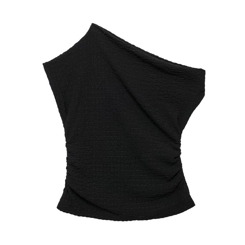 Asymmetrical openwork top | Womens Tops Clothing Tops