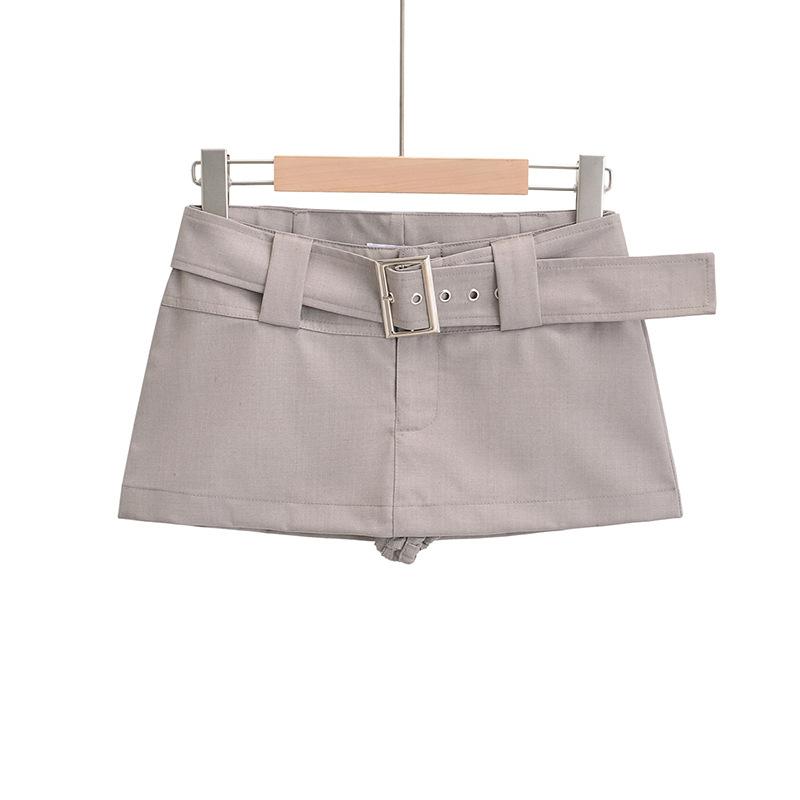 Asymmetrical shorts with belt | Womens Shorts Clothing Shorts