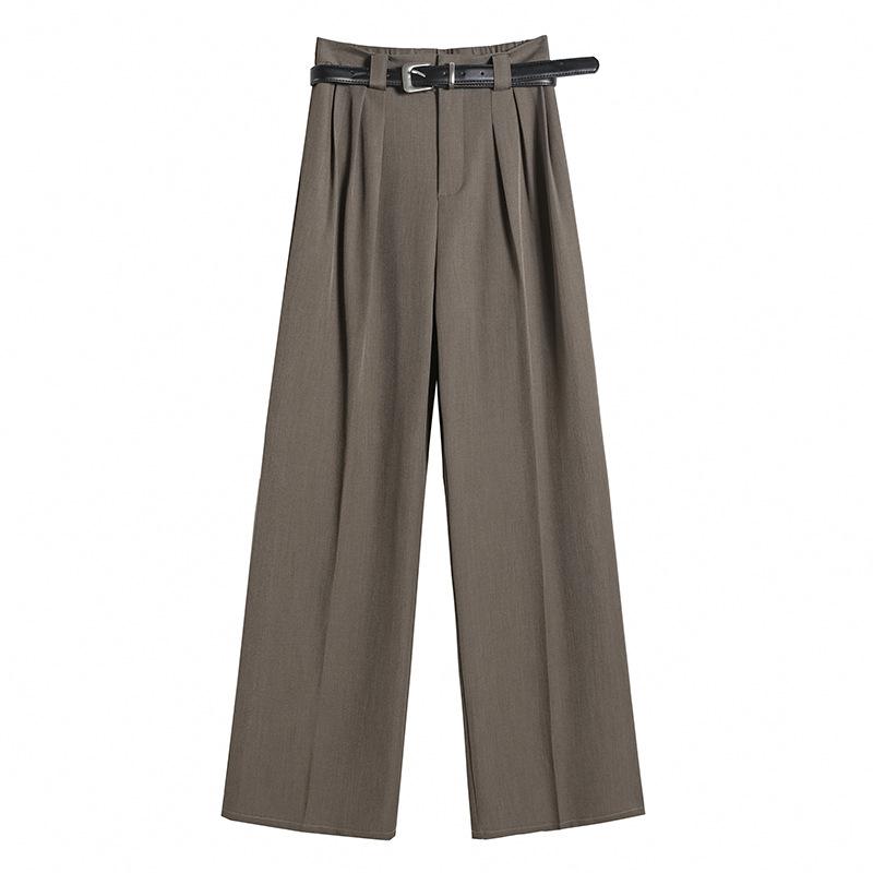 Belt straight-fit pants | Womens Trousers Clothing Trousers