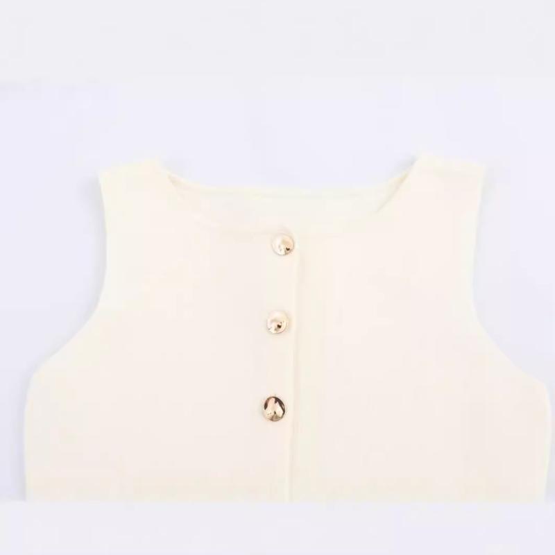 Buttoned ribbed top | Womens Tops Clothing Tops