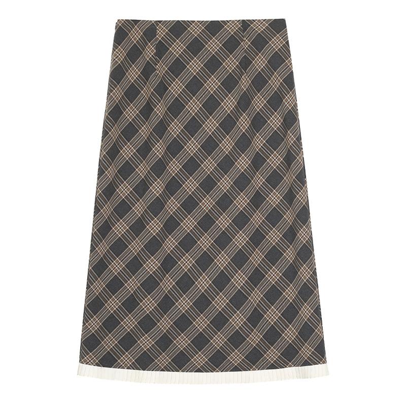 Checkered skirt with double belt | Womens Skirts Clothing Skirts