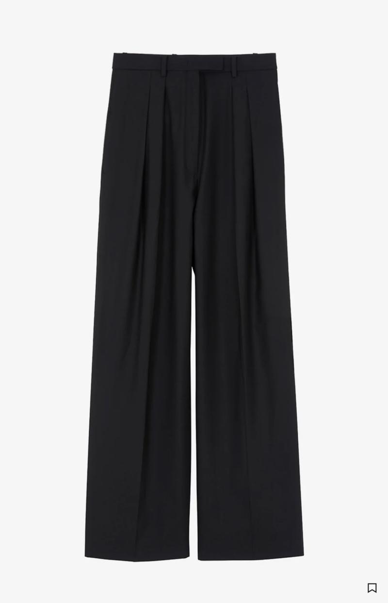 Contrast-trim pleated pants | Womens Trousers Clothing Trousers