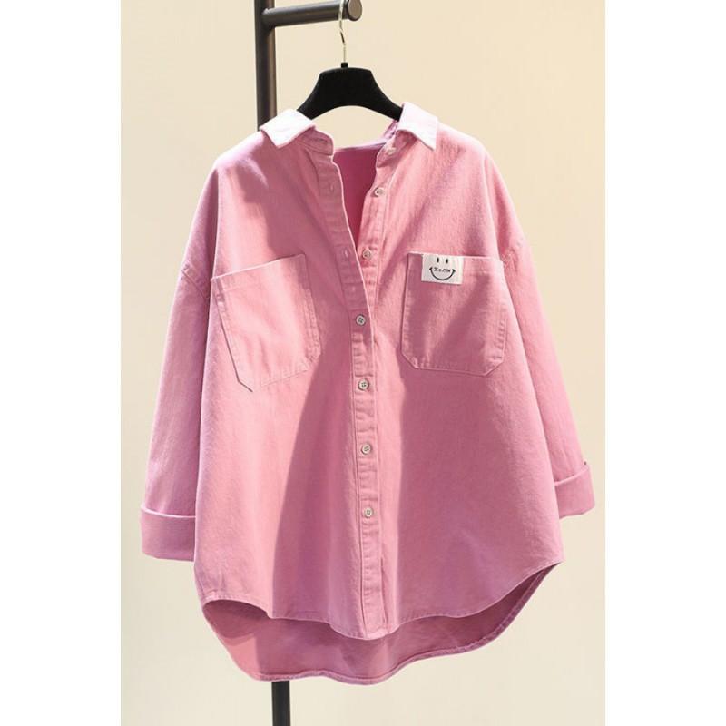 Cotton shirt with decorative button | Womens Shirts & Blouses Clothing Shirts & Blouses