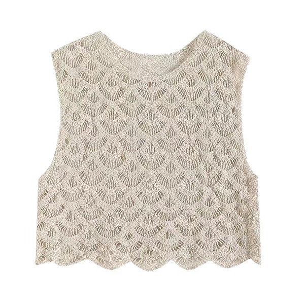 Crochet sleeveless top | Womens Tops Clothing Tops