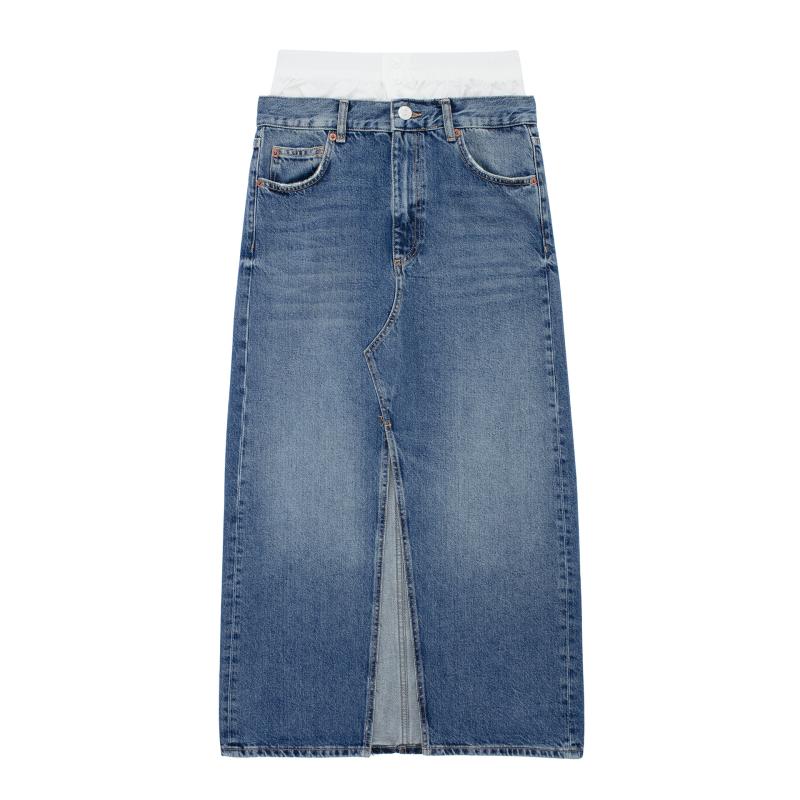 Denim midi-skirt | Womens Skirts Clothing Skirts