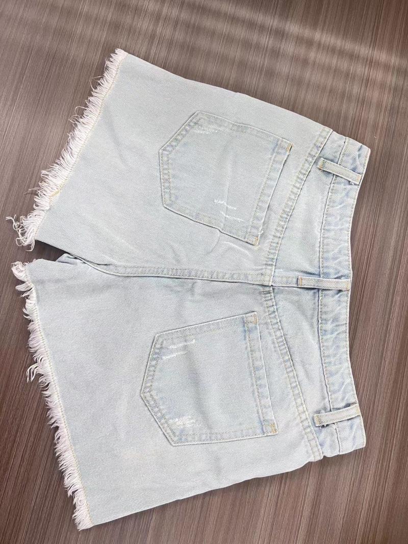 Denim shorts with frayed hem | Womens Shorts Clothing Shorts