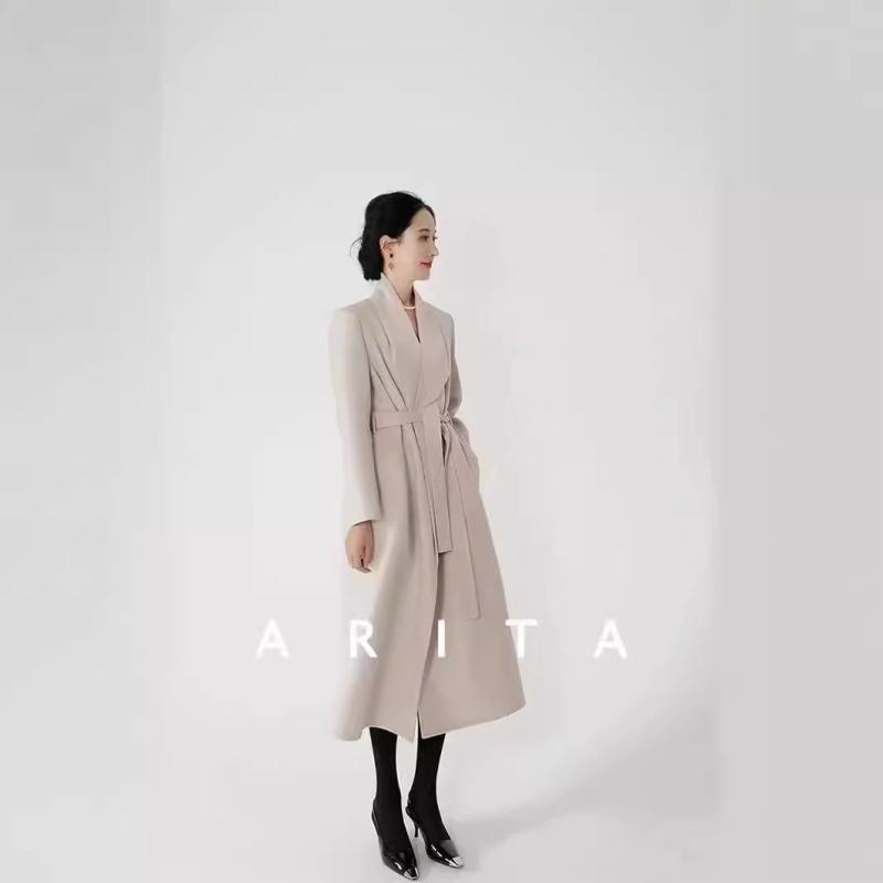 Double-breasted coat with belt | Womens Coats Clothing Coats