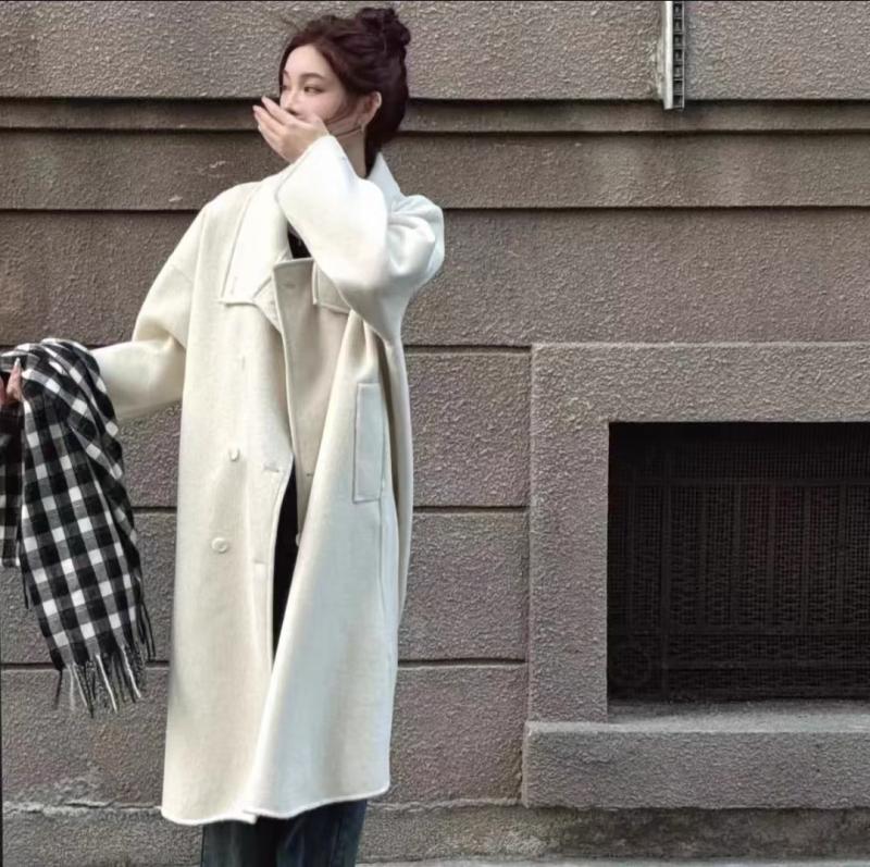 Double-breasted virgin wool coat | Womens Coats Clothing Coats