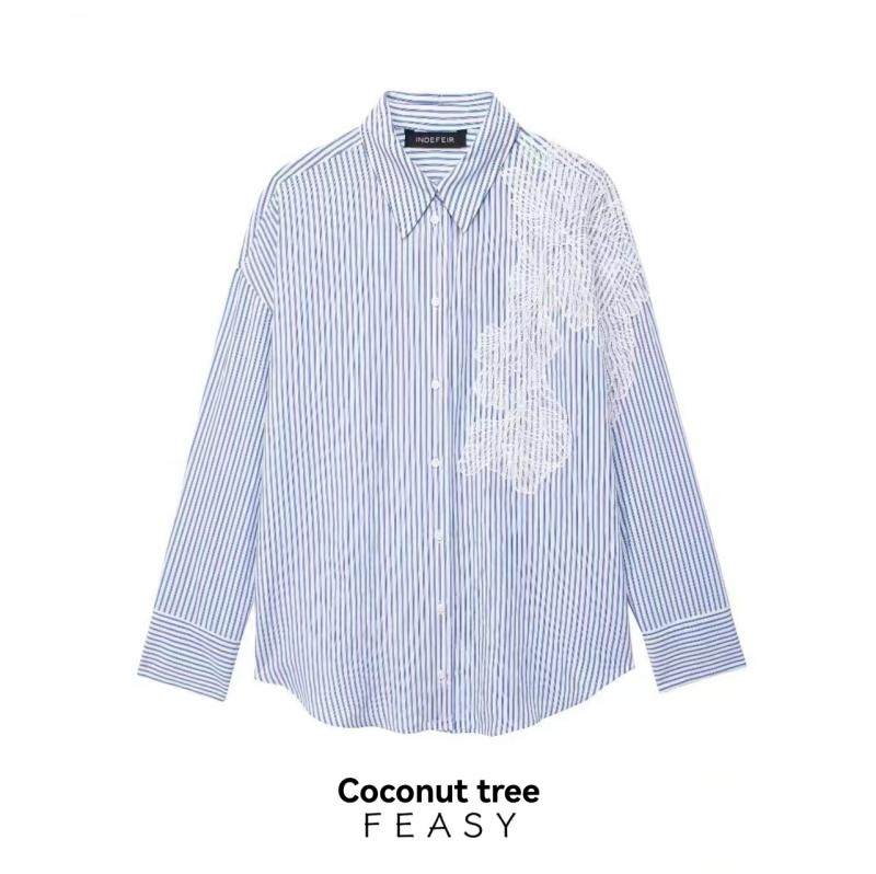 Embroidery striped shirt | Womens Shirts & Blouses Clothing Shirts & Blouses