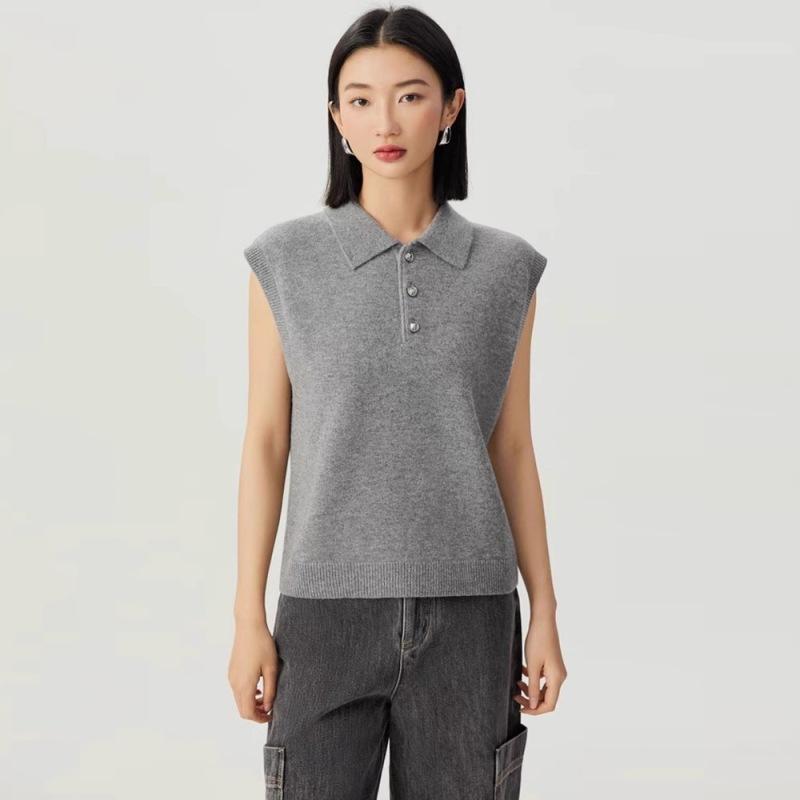 Fine-knit polo neck vest | Womens Tops Clothing Tops