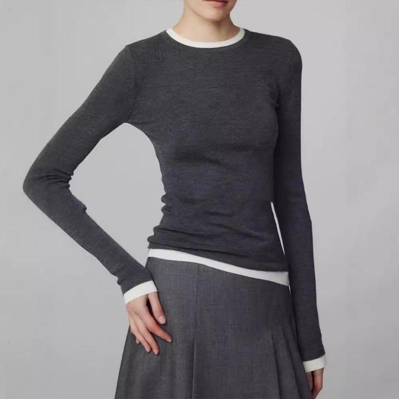 Fine-knit sweater with contrasting trims | Womens Sweaters & Cardigans Clothing Sweaters & Cardigans