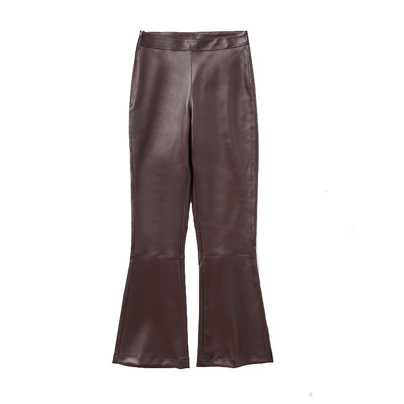 Flared leather trousers | Womens Trousers Clothing Trousers