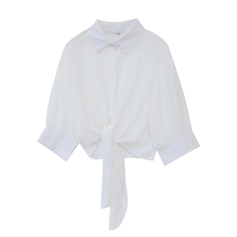 Flared-sleeve blouse with bow | Womens Shirts & Blouses Clothing Shirts & Blouses