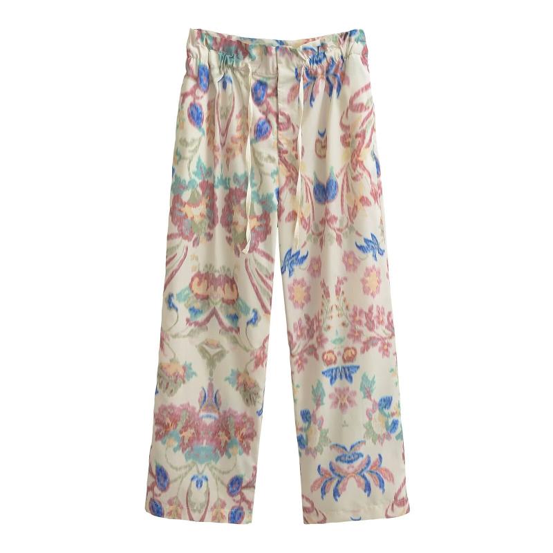 Floral print straight pants | Womens Trousers Clothing Trousers