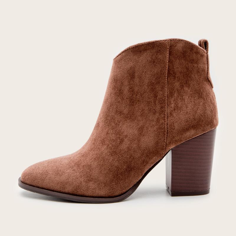 Heel suede ankle boot | Womens Boots & Ankle Boots Boots & Ankle Boots Boots & Ankle Boots