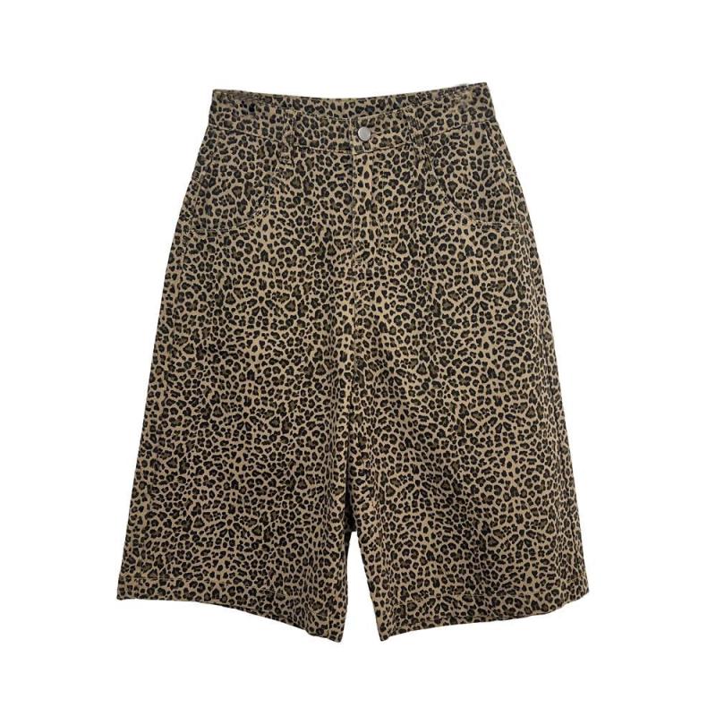 High-waist leopard-print bermuda shorts | Womens Shorts Clothing Shorts