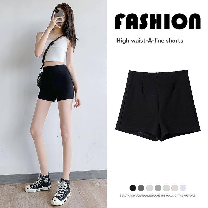 High-waist straight shorts | Womens Shorts Clothing Shorts