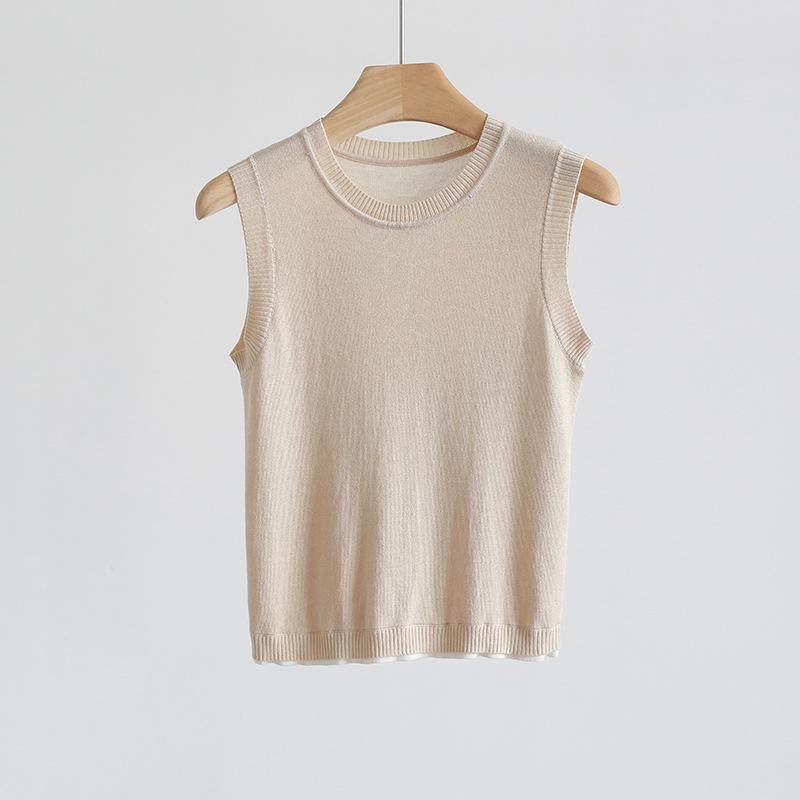 Knitted top with wide straps | Womens Tops Clothing Tops