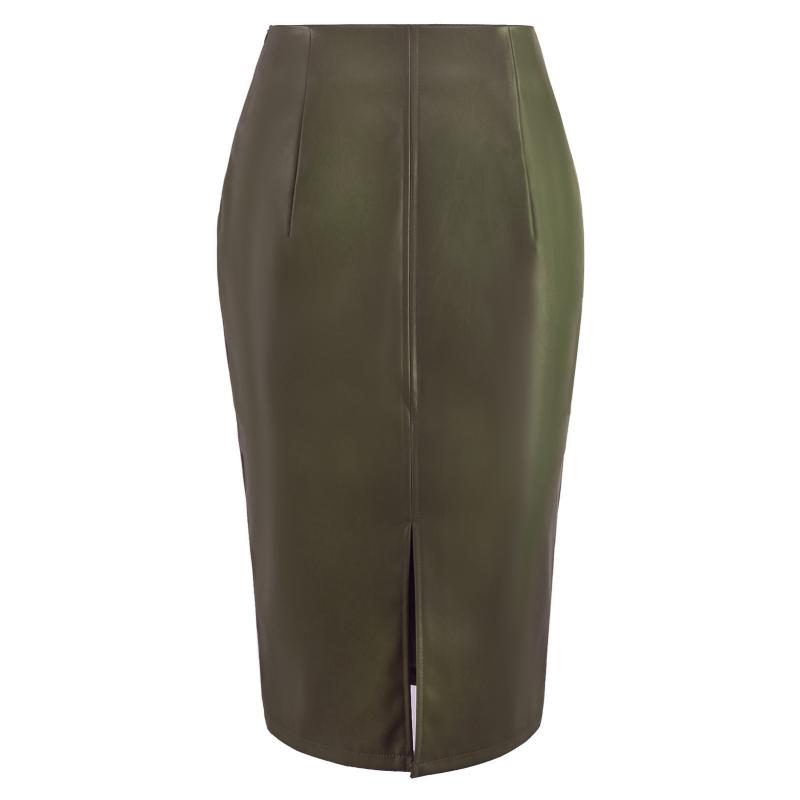 Leather-effect pencil skirt | Womens Skirts Clothing Skirts