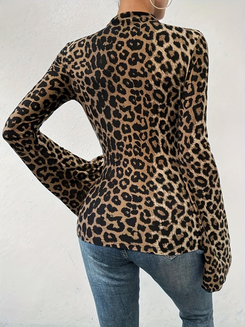 Leopard print blouse | Womens Shirts & Blouses Clothing Shirts & Blouses