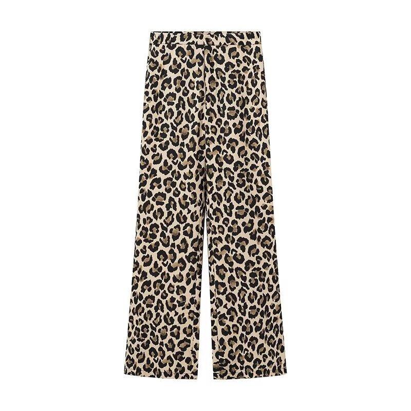 Leopard-print wideleg jeans | Womens Jeans Clothing Jeans