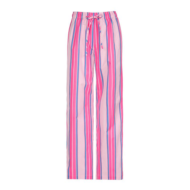 Linen stripe-printed pants | Womens Trousers Clothing Trousers