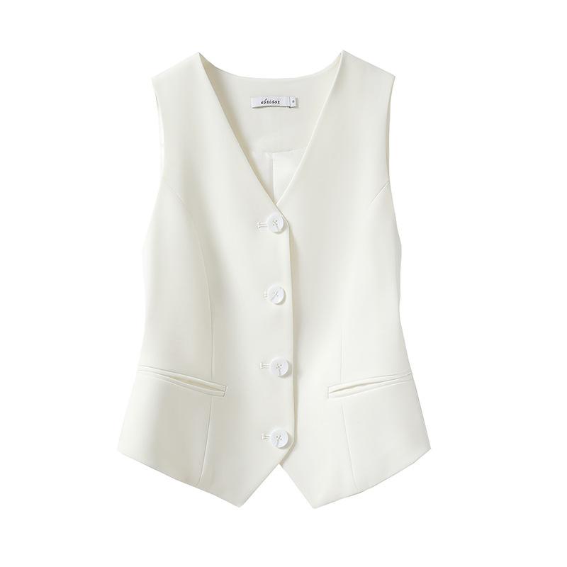 Linen vest with buttons | Womens Vests Clothing Vests