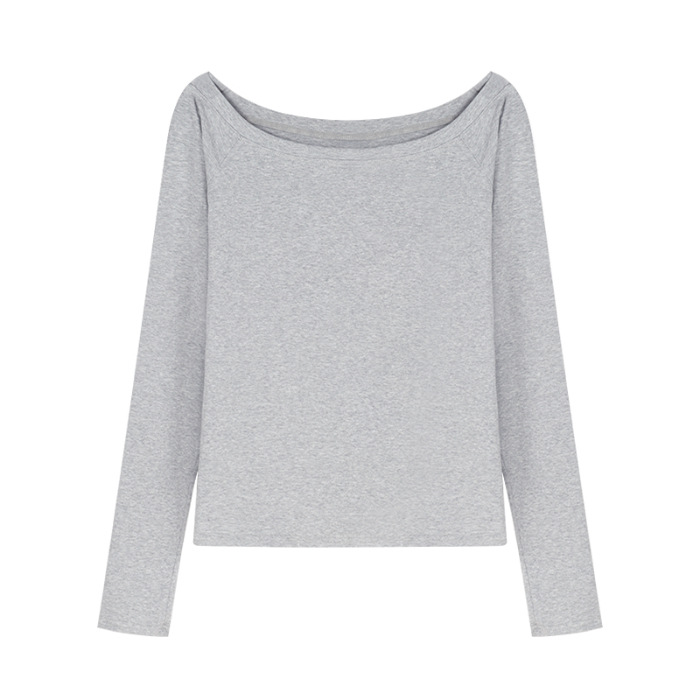 Long-sleeved boat-neck t-shirt | Womens T-Shirts Clothing T-Shirts