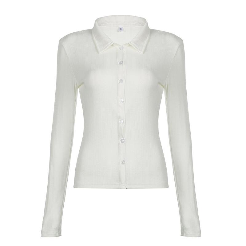 Long-sleeved fitted shirt | Womens Shirts & Blouses Clothing Shirts & Blouses