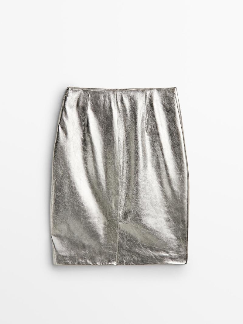 Metallic midi skirt | Womens Skirts Clothing Skirts