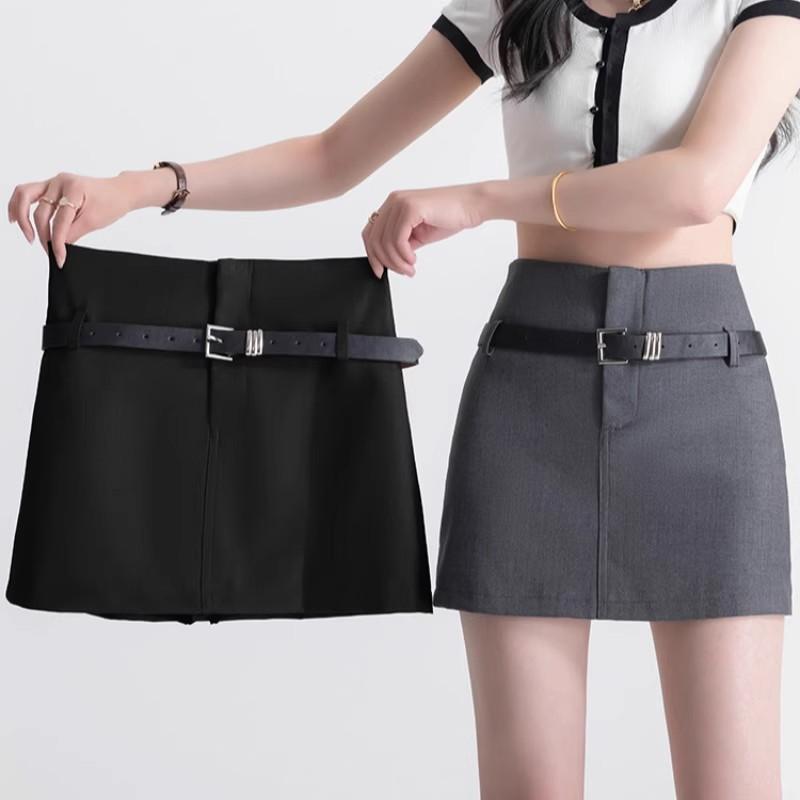 Mini skirt belt slit | Womens Skirts Clothing Skirts