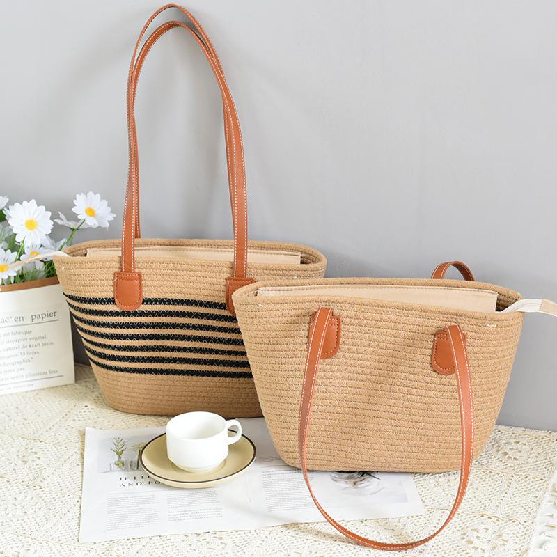 Natural fiber basket bag | Womens Shoulder Bags Shoulder