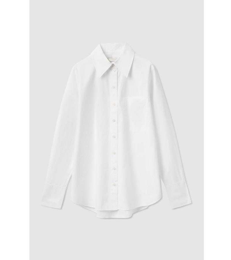 Oversized poplin shirt with embroidery detail | Womens Shirts & Blouses Clothing Shirts & Blouses