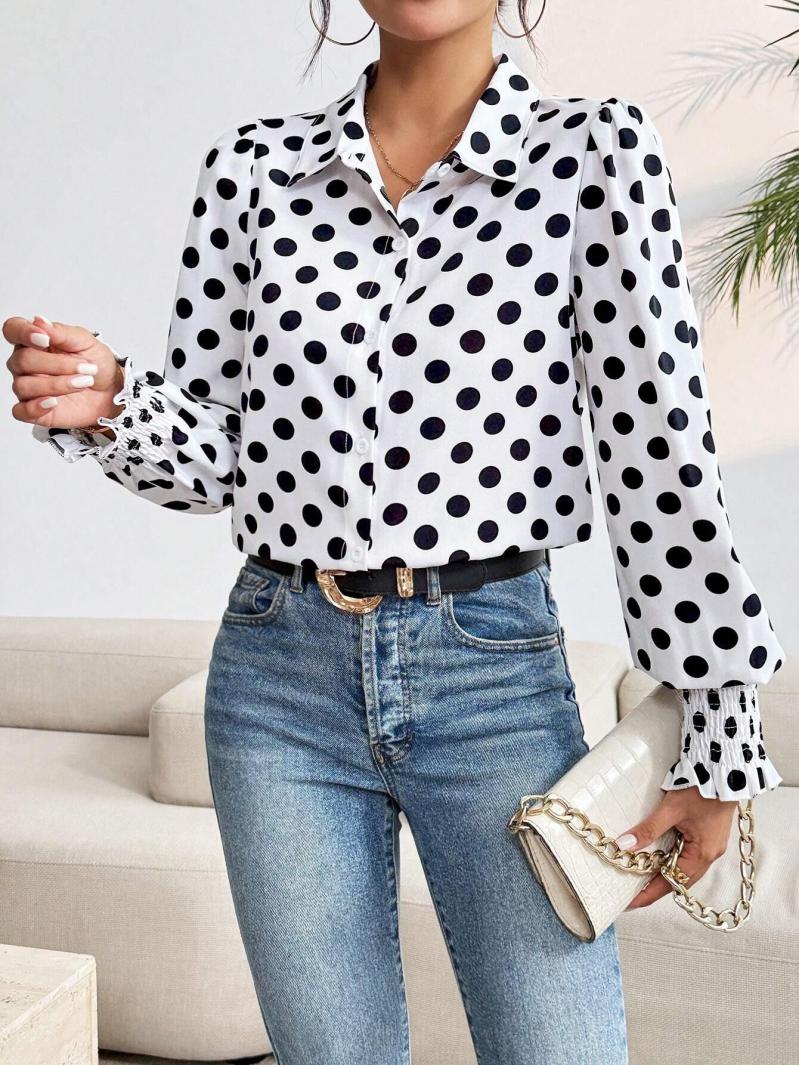 Polka-dot lyocell shirt | Womens Shirts & Blouses Clothing Shirts & Blouses