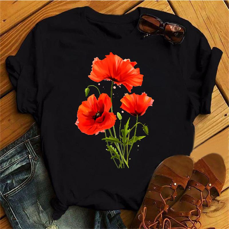 Printed cotton-blend T-shirt | Womens T-Shirts Clothing T-Shirts