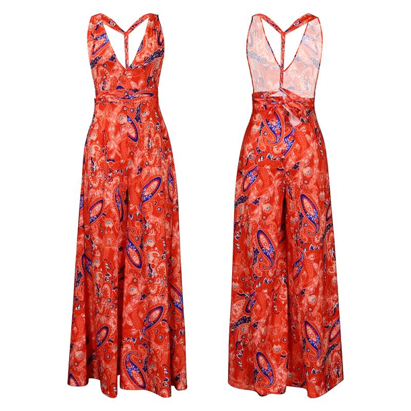 Printed dress with double straps | Womens Dresses & Jumpsuits Clothing Dresses & Jumpsuits