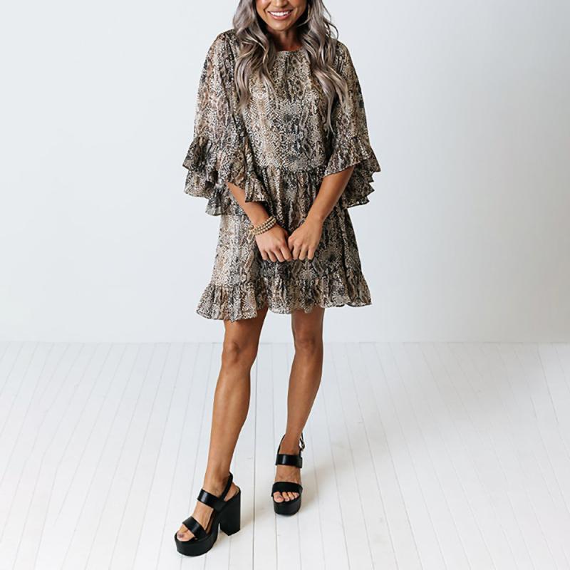 Ruffle blouse with snake print | Womens Shirts & Blouses Clothing Shirts & Blouses