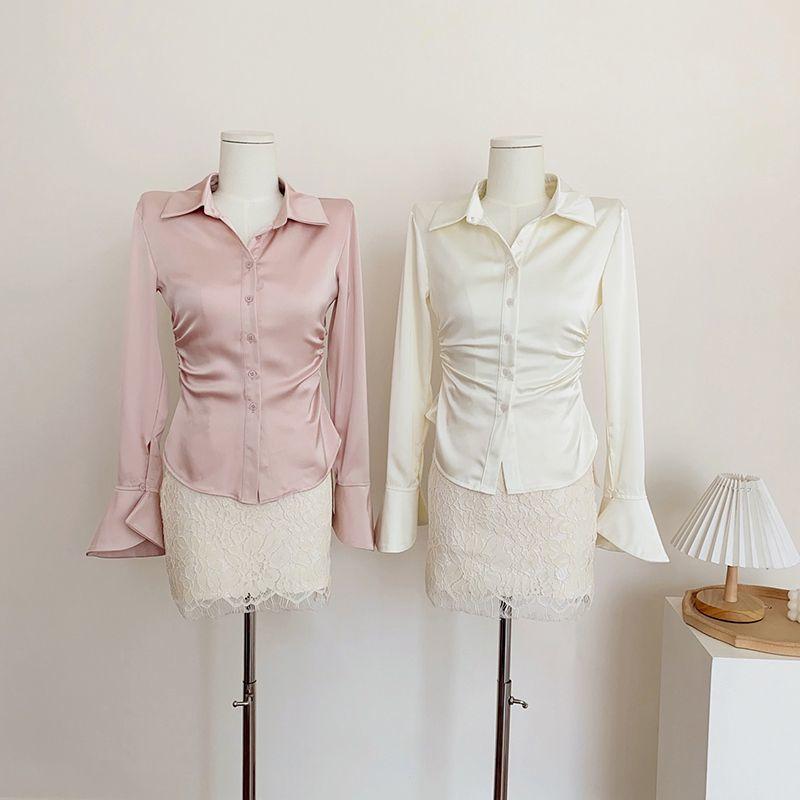 Shirt with ruched detail | Womens Shirts & Blouses Clothing Shirts & Blouses