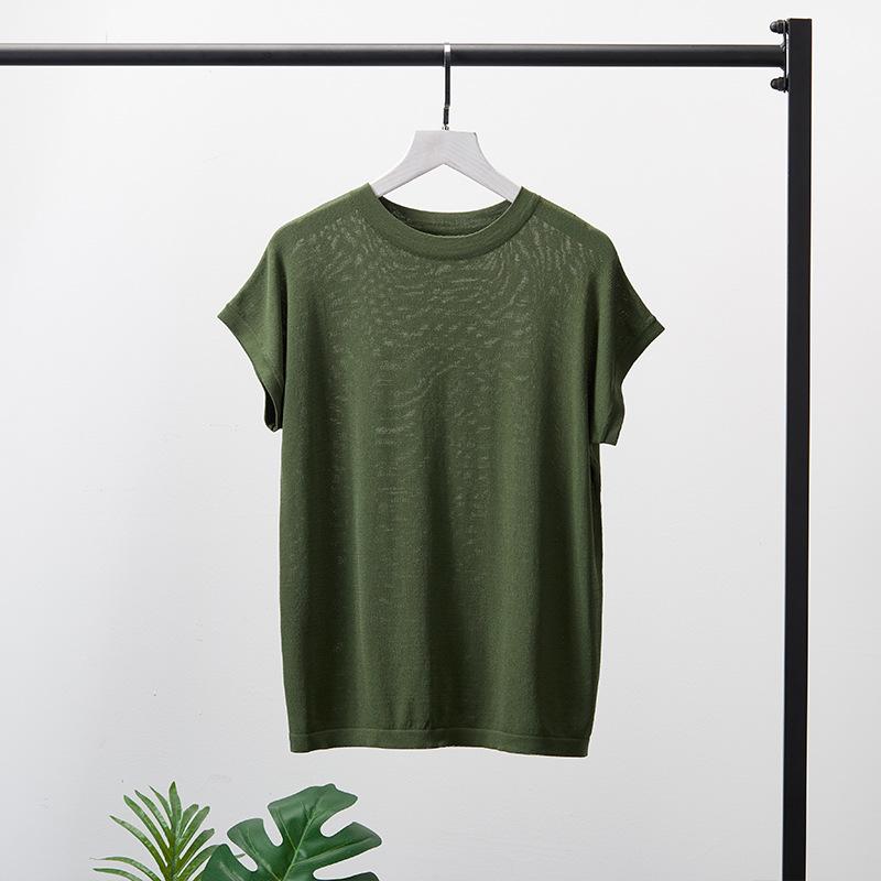 Short-sleeved linen t-shirt | Womens T-Shirts Clothing T-Shirts