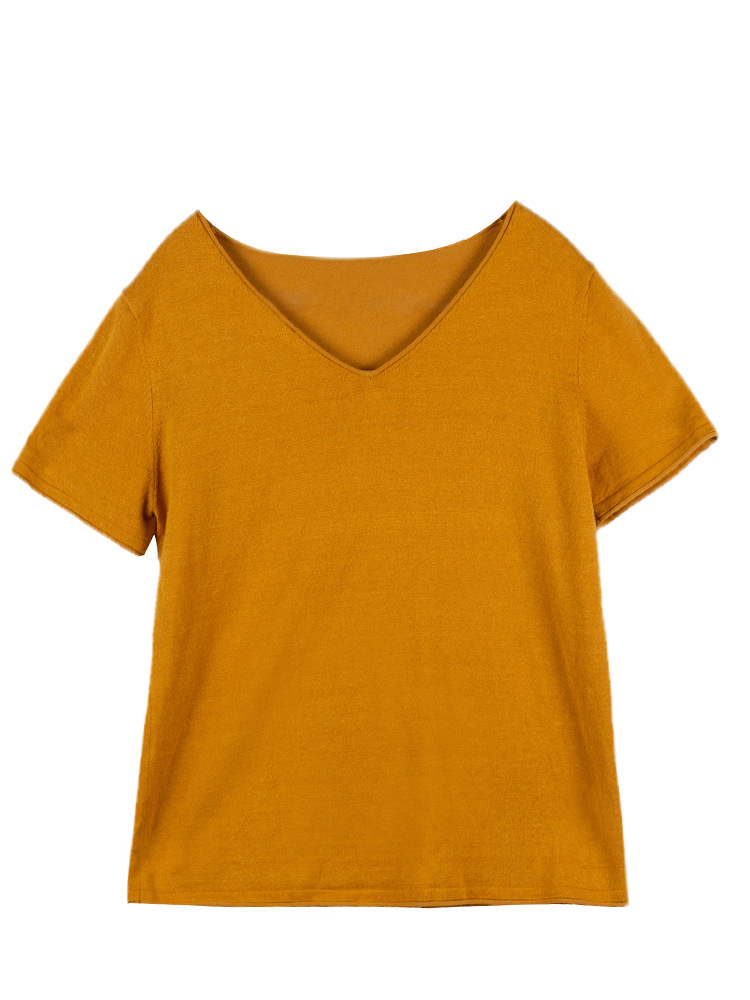 Short-sleeved linen t-shirt | Womens T-Shirts Clothing T-Shirts