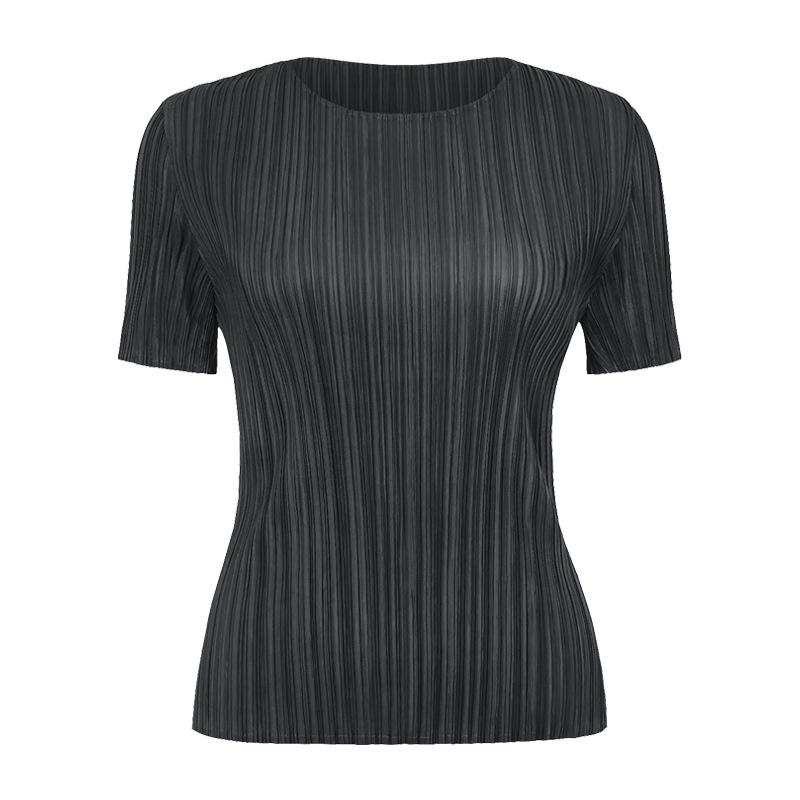 Short-sleeved pleated t-shirt | Womens T-Shirts Clothing T-Shirts