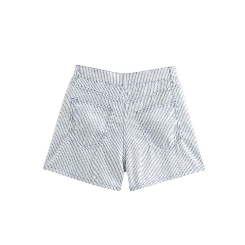 Stripe-print denim shorts | Womens Shorts Clothing Shorts