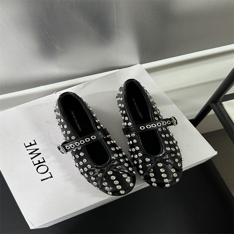 Studded mesh ballerina shoes | Womens Flat Shoes Flat Shoes Flat Shoes