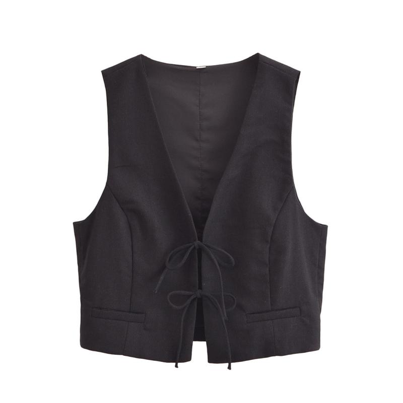 Vest with tie closure | Womens Jackets Clothing Jackets