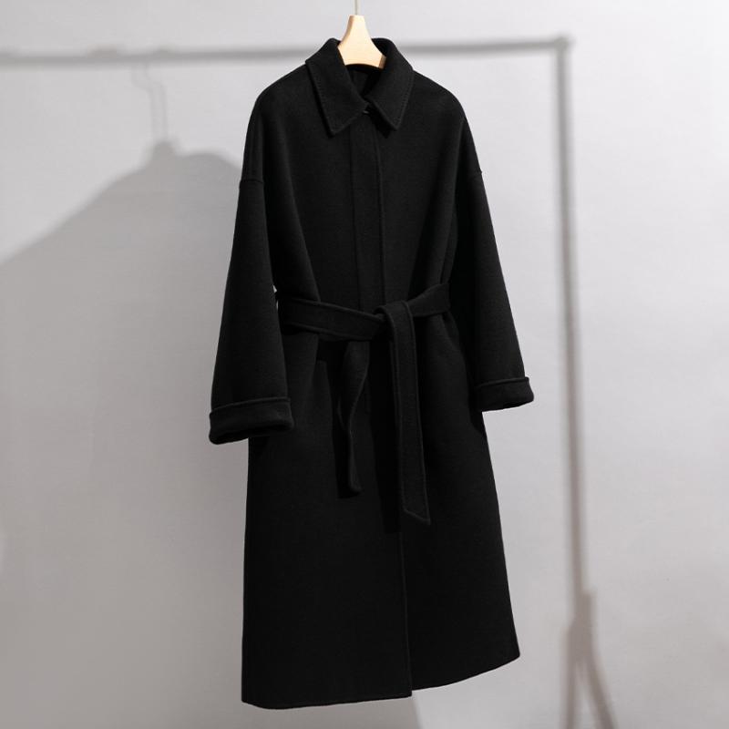 Woolen coat with belt | Womens Coats Clothing Coats