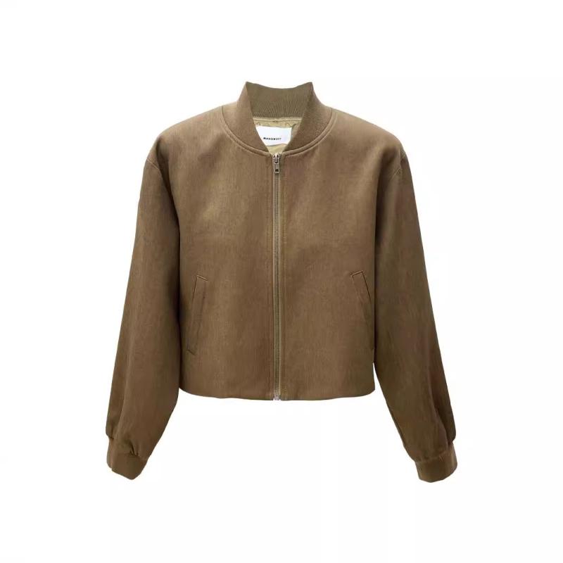 Worn leather-effect bomber jacket | Womens Jackets Clothing Jackets