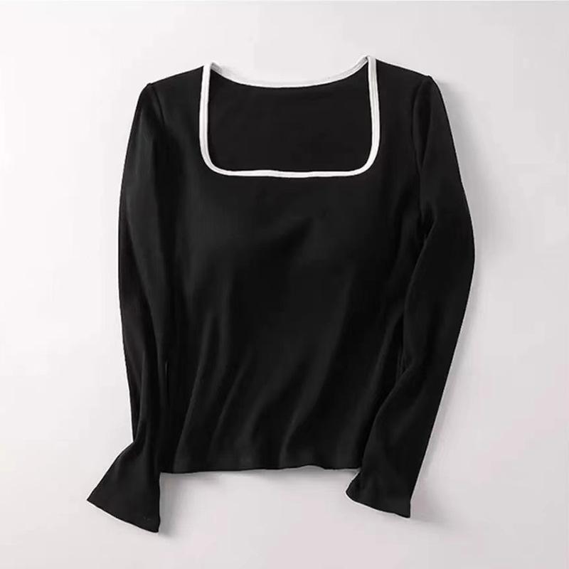 Ribbed Squared neckline t-shirt | Womens T-Shirts Clothing T-Shirts