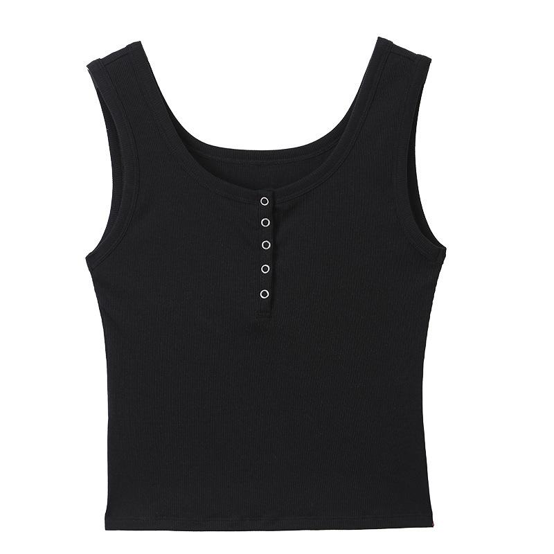 Top with straps and buttons | Womens Tops Clothing Tops